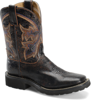 Double H Women's Black Square Toe Boot C4 Size 6M.