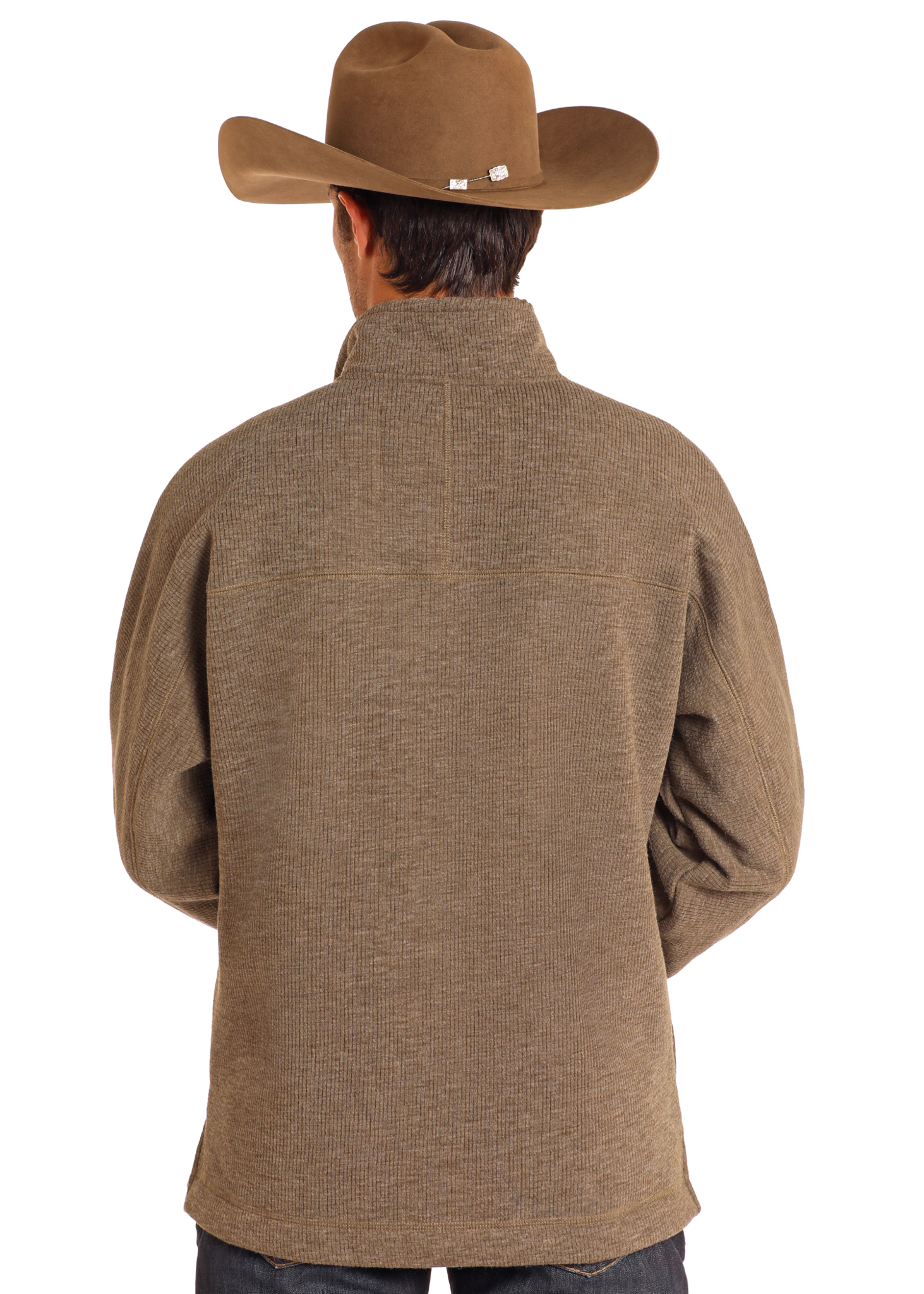 Powder River Men's 1/4 Zip Bonded Pullover.