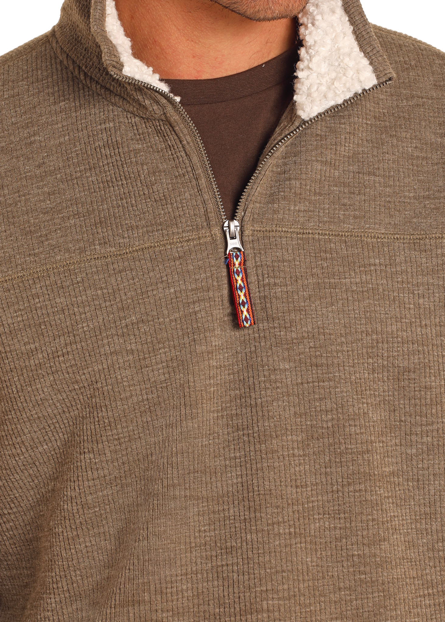 Powder River Men's 1/4 Zip Bonded Pullover.
