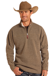 Powder River Men's 1/4 Zip Bonded Pullover.
