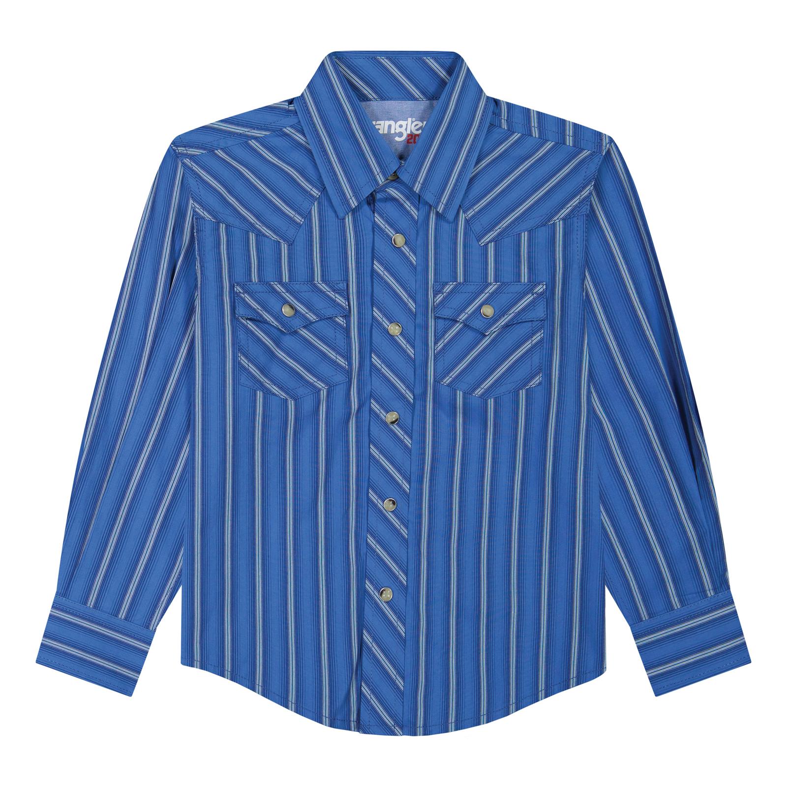 Wrangler Boys 20X Striped Advanced Comfort LS Butt 2381465.