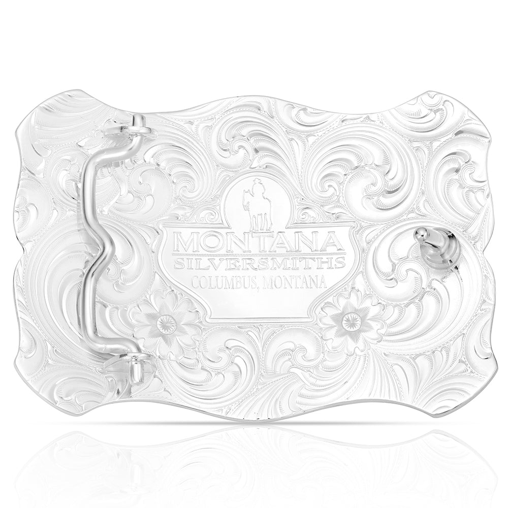 Montana Silversmiths Painted Canyon Buckle with Bull Rider 57510-205H