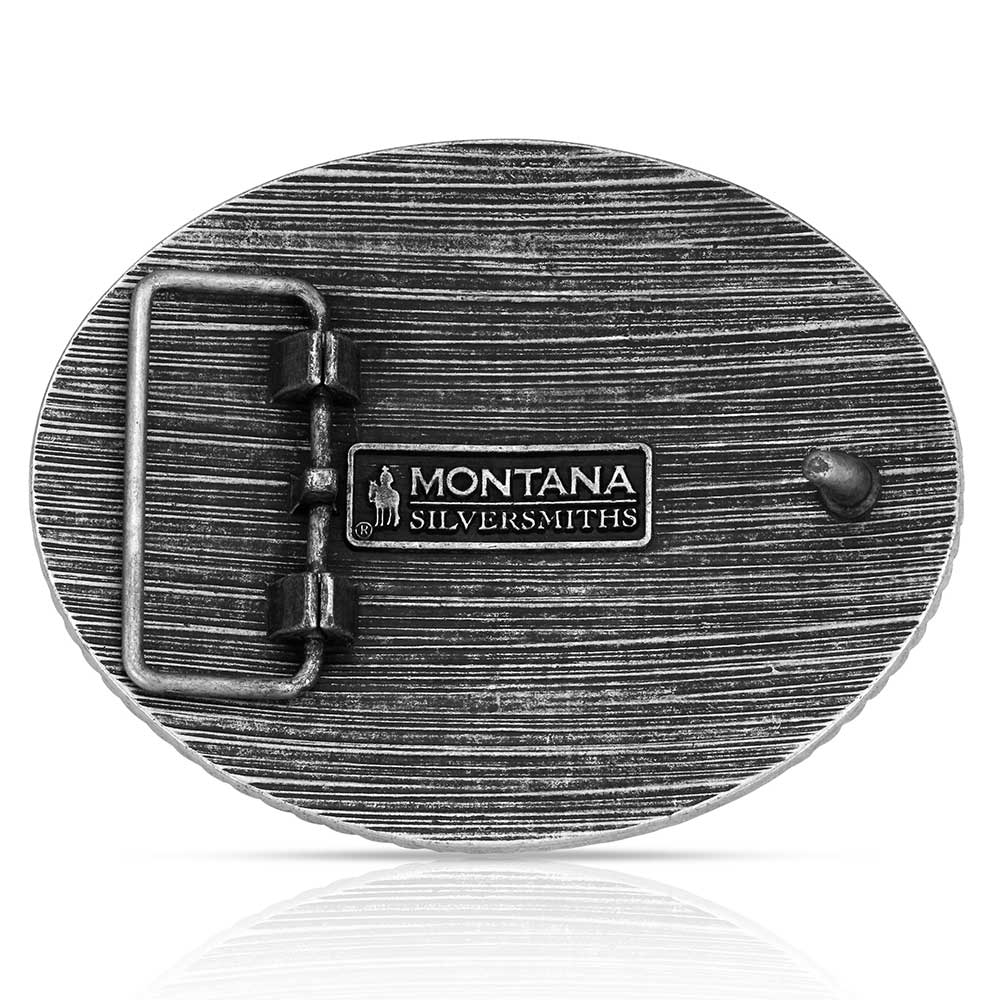 Montana Silversmiths Two Tone Stockyard Buckle A1077P