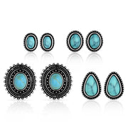 Montana Silversmiths Turquoise Studs Earring Set AER6345