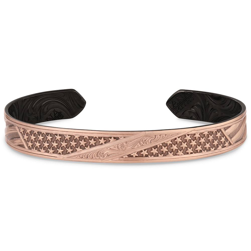 Montana Silversmiths Untamed Valor American Made Cuff AMBC6414BLB