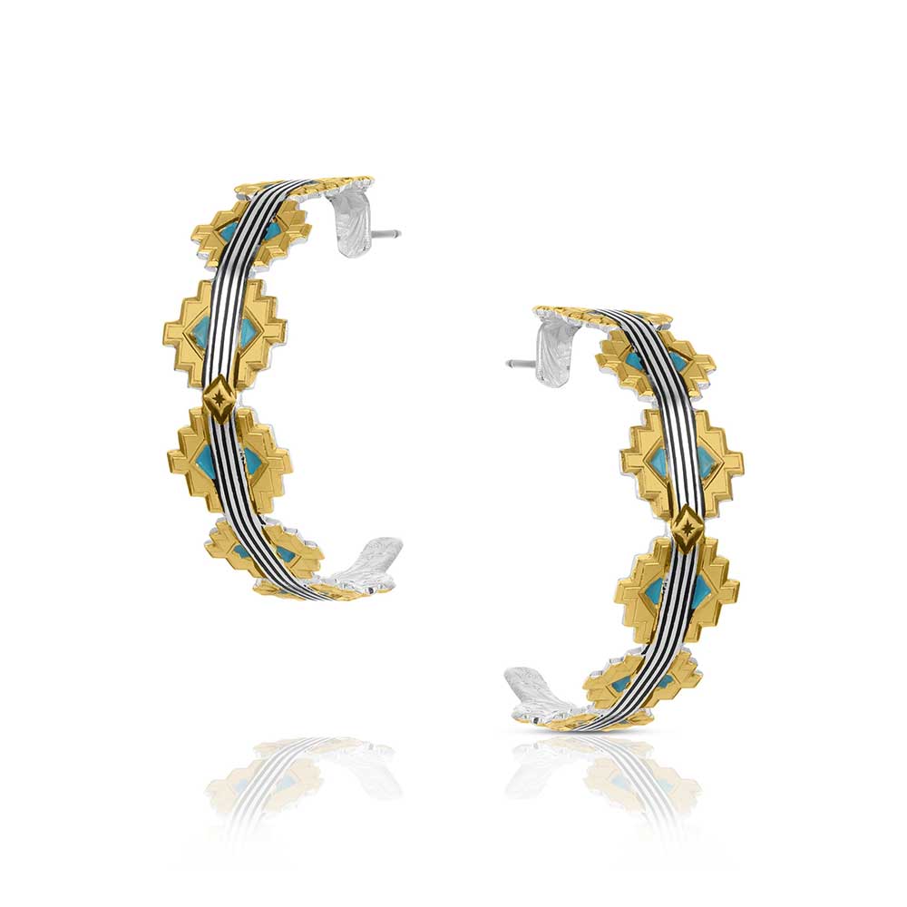 Montana Silversmiths Painted Sky Hoop Earrings ER6154