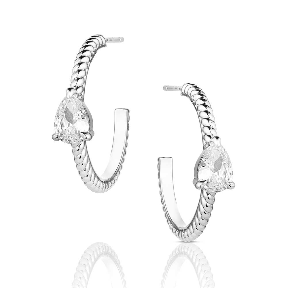 Montana Silversmiths Wandering Trail Hoop Earrings ER6455