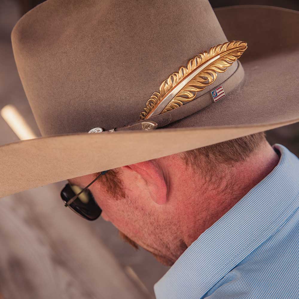 Montana Silversmiths Golden Hat Feather HF5833NE