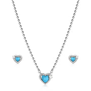 Montana Silversmiths Heart of Turquoise Jewelry Set JS6373