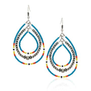 Montana Silversmiths Southwestern Sunrise Beaded Attitude Earrings.