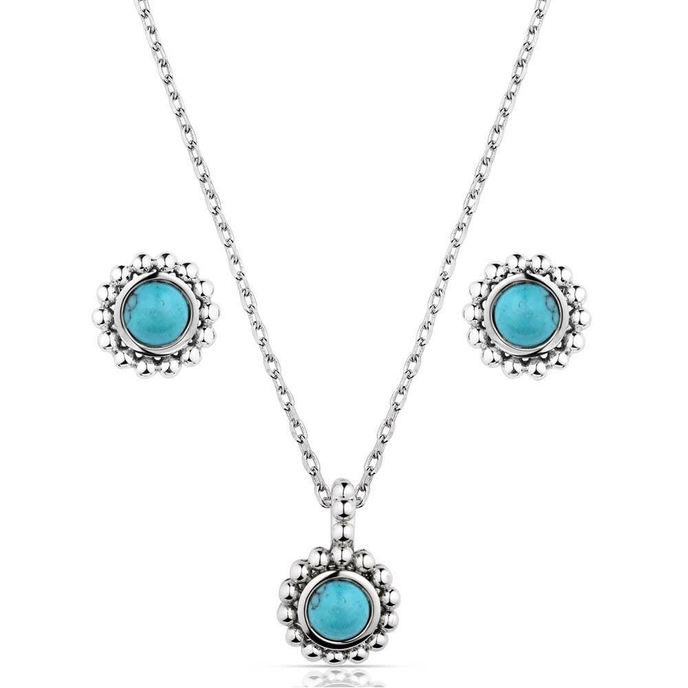 Montana Silversmiths Blue Waters Turquoise Jewelry Set.