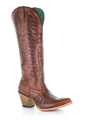 Corral Ladies Cognac Embroidery Western Boot.