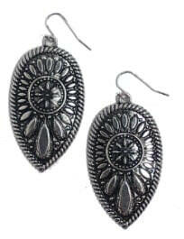 Teardrop Concho Earrings.