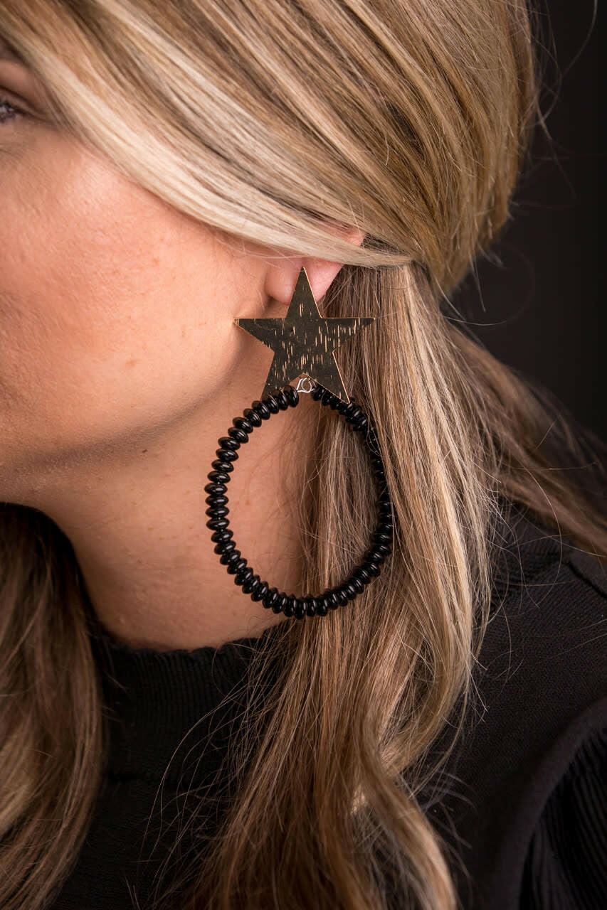 West & Co. Beaded Star Earrings.