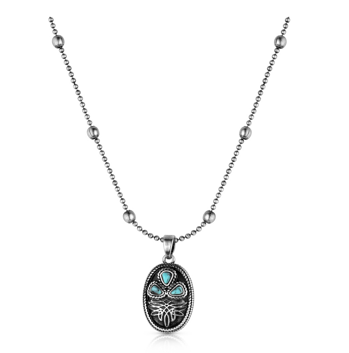 Montana Boot Stitch Turq Necklace NC6604.