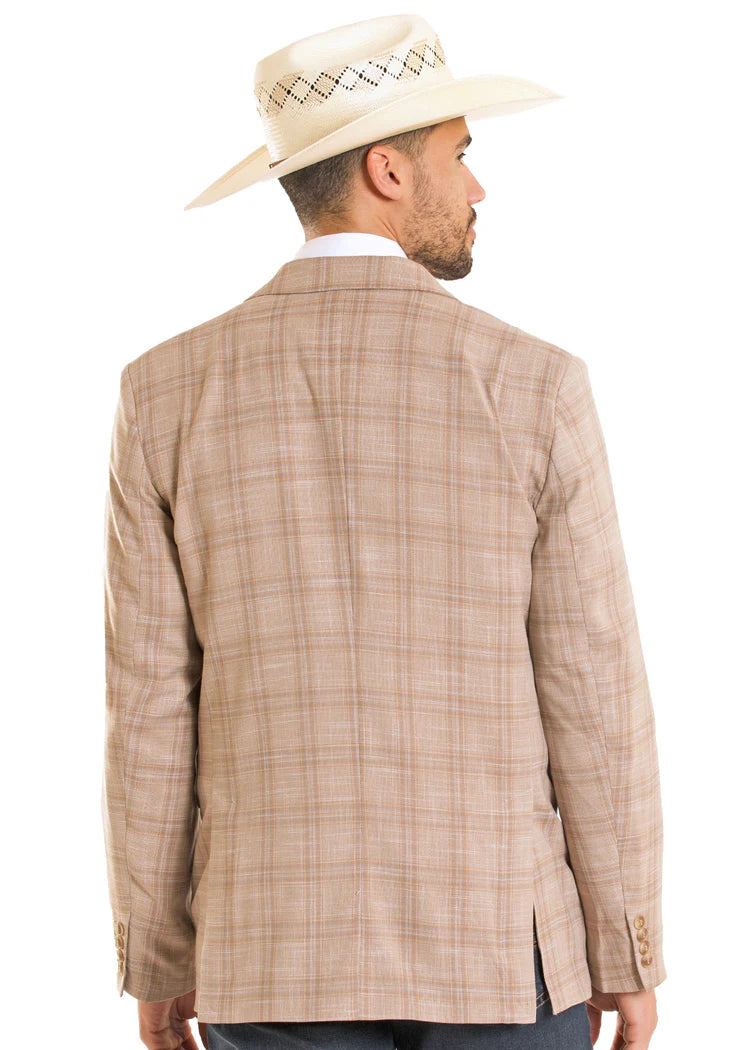 Rock & Roll Denim Men's Plaid Sport Coat BM96C08565