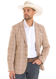 Rock & Roll Denim Men's Plaid Sport Coat BM96C08565
