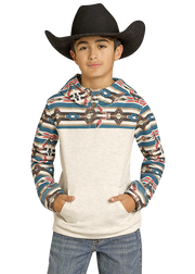 Rock & Roll Boy's Color Blocked Hoodie BB94T07704