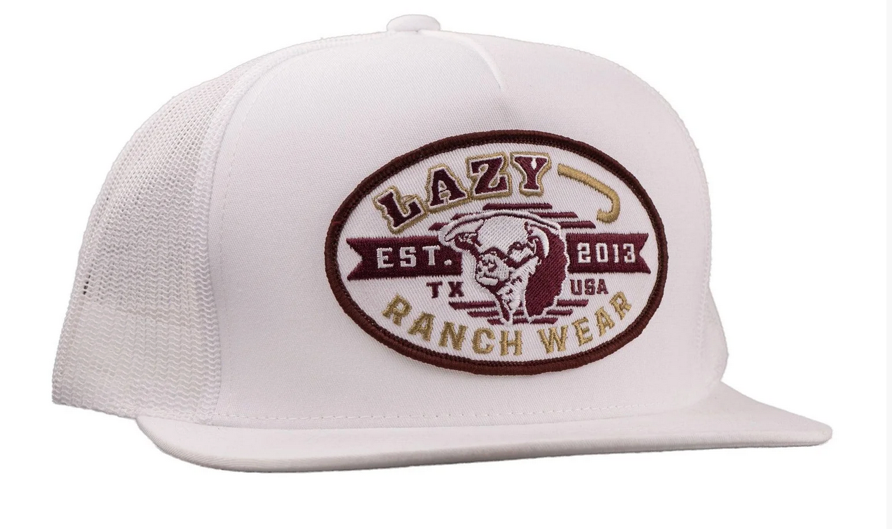 Lazy J Cattle King White Cap WHITE4-CK