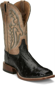Tony Lama Men's Black FQ Ostrich Boots.
