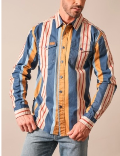 Kimes Ranch Mens Noxx Striped LS.