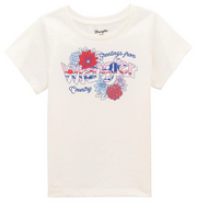 Wrangler Girl's White Graphic Tee 2379389