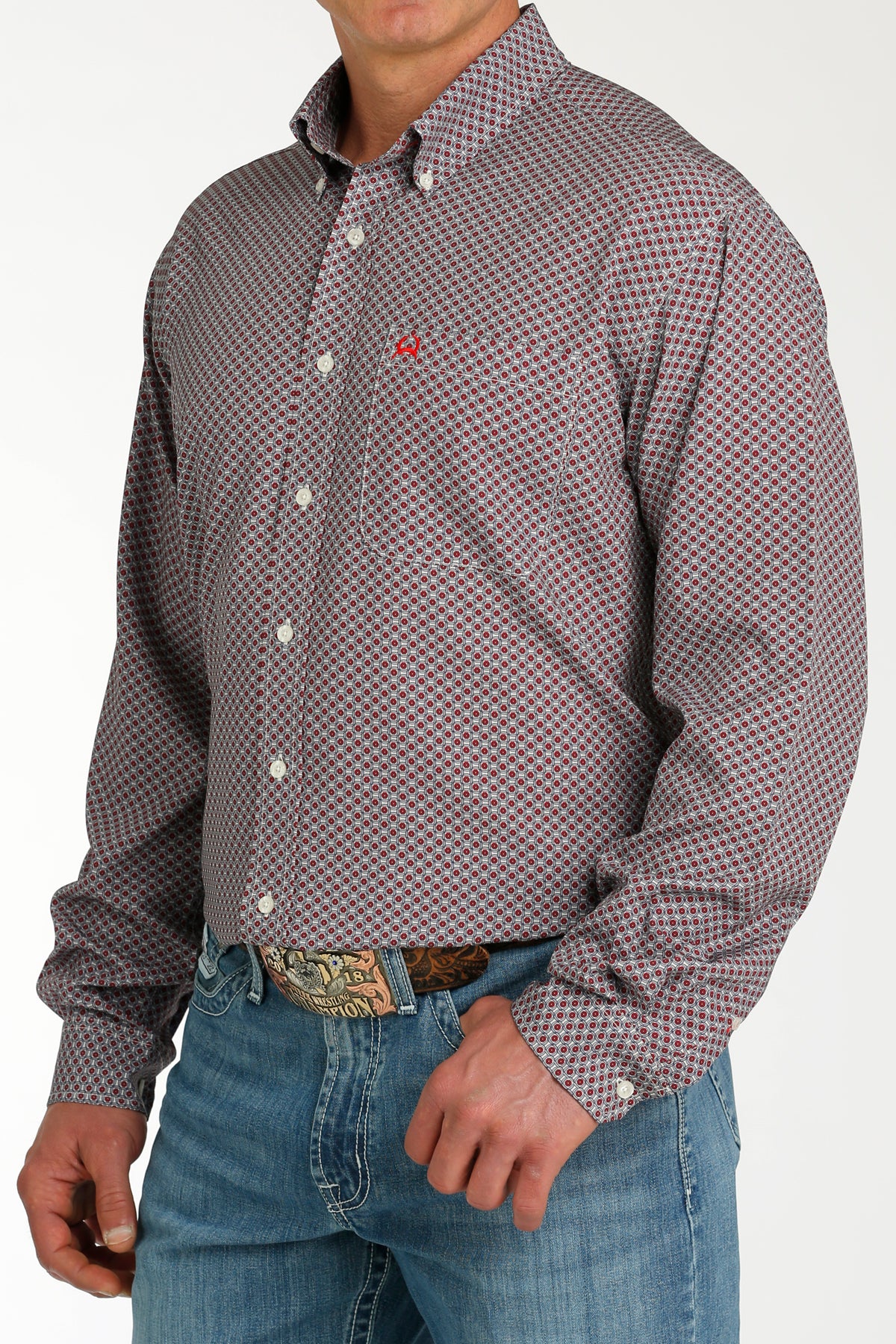 Cinch Men's Arenaflex Multi Print Button Down Shirt MTW1862029