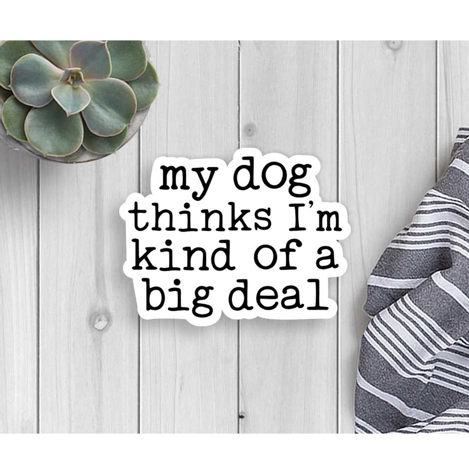 Expression Design "my dog thinks I'm kind of a big deal" Sticker 8049