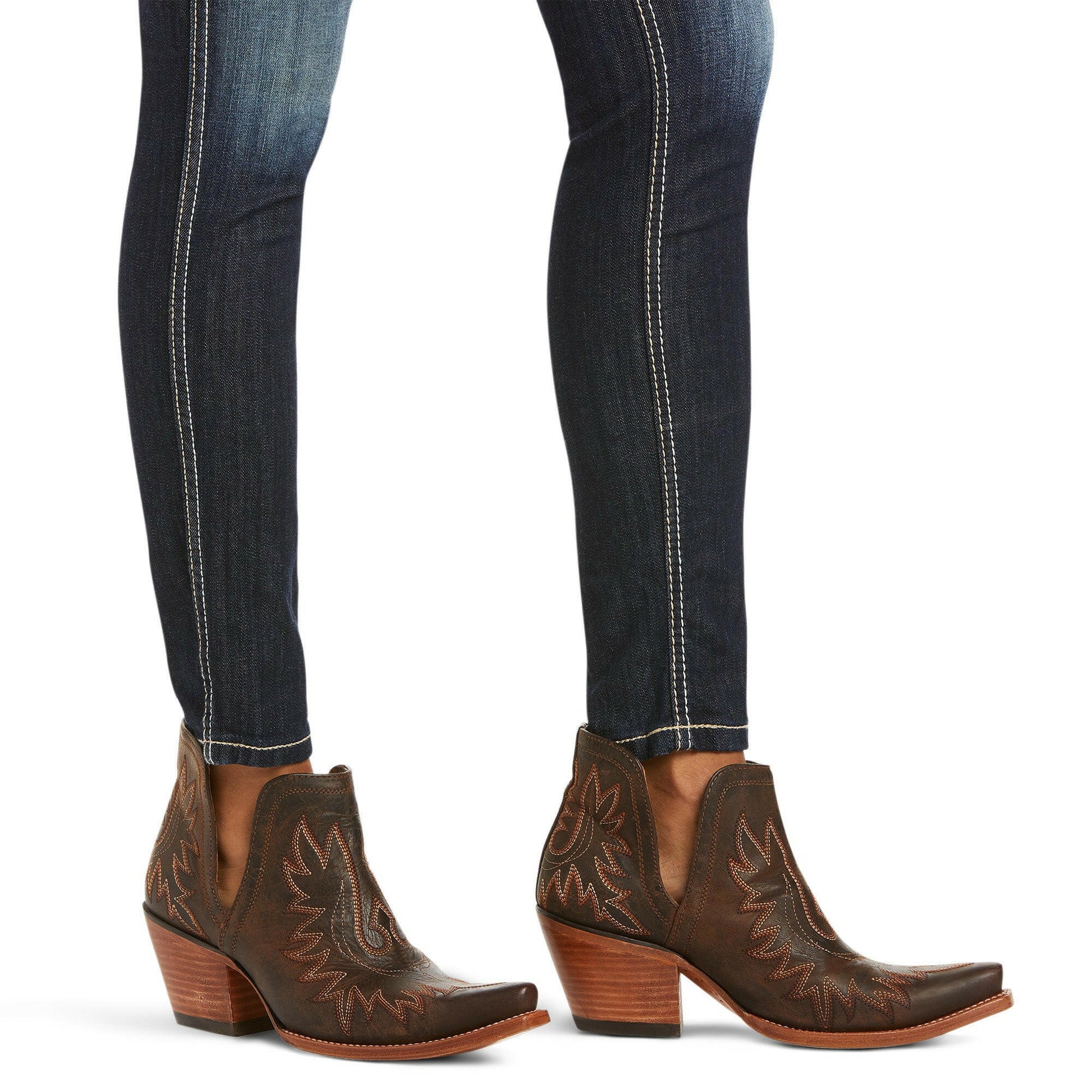 Ariat Ladies R.E.A.L. Mid Rise Stretch Outseam Ella Skinny Jean C3.