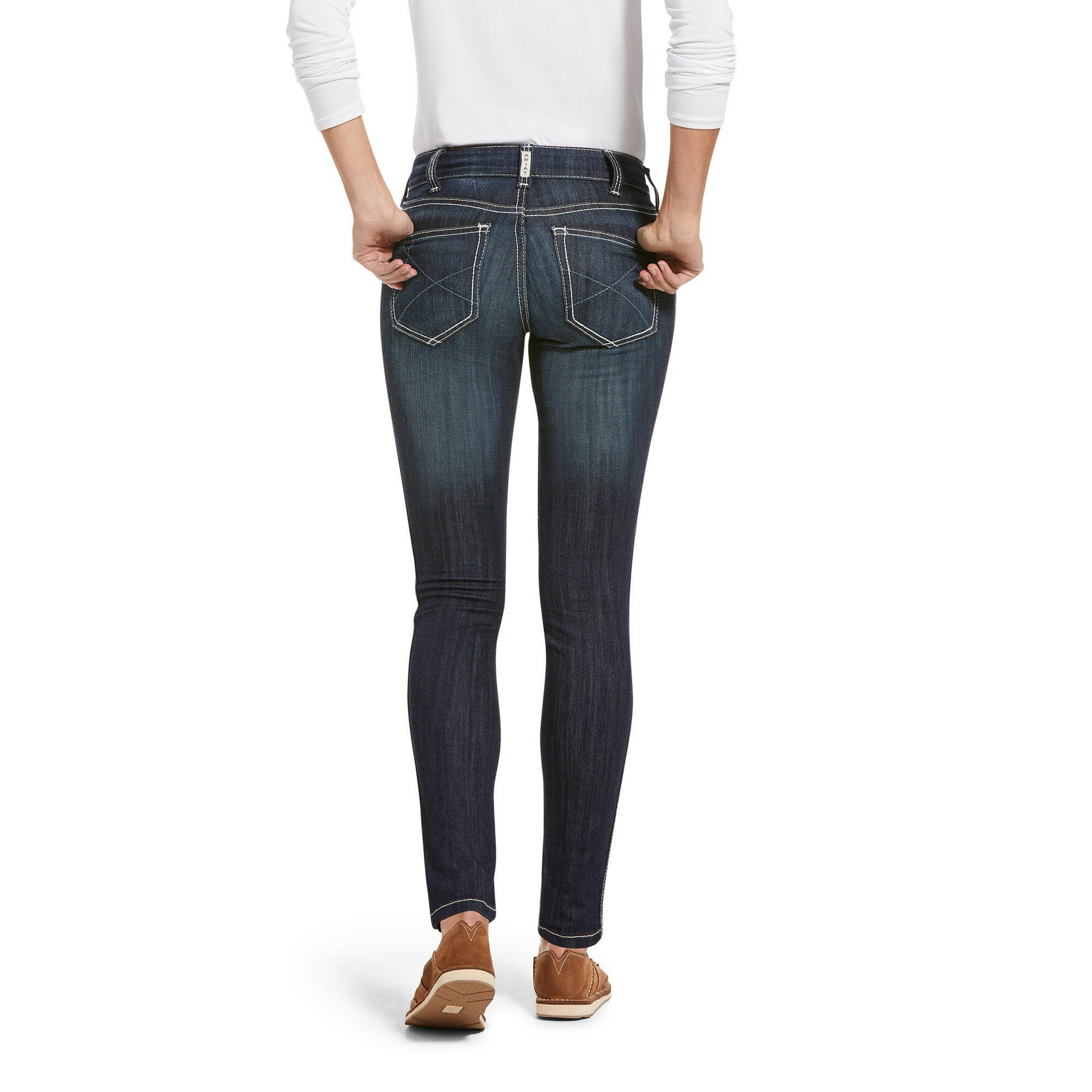 Ariat Ladies R.E.A.L. Mid Rise Stretch Outseam Ella Skinny Jean C3.
