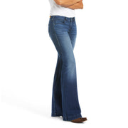 Ariat Ladies Trouser Mid Rise Stretch Kelsea Wide Leg Jean.