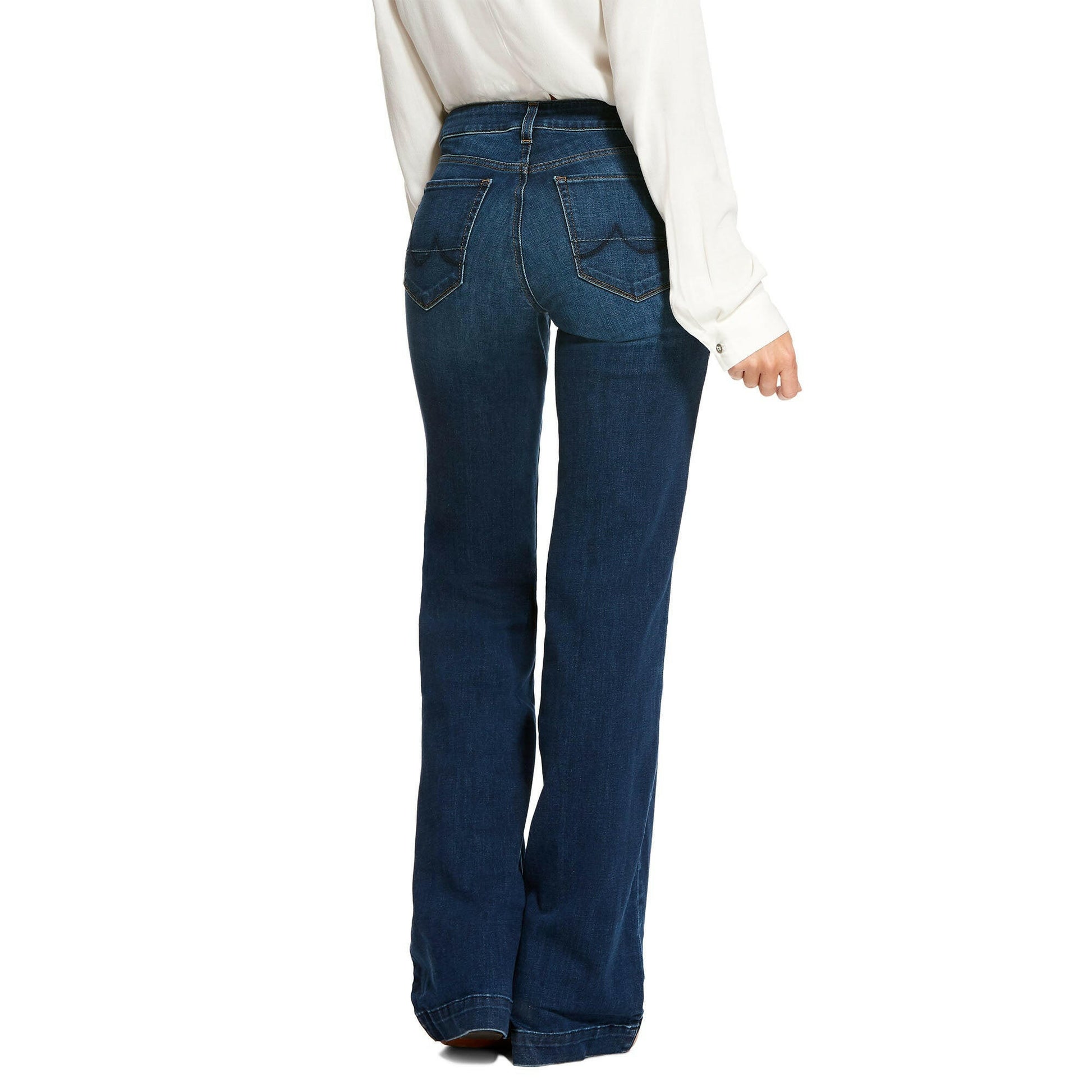 Ariat Ladies Trouser Mid Rise Stretch Kelsea Wide Leg Jean.
