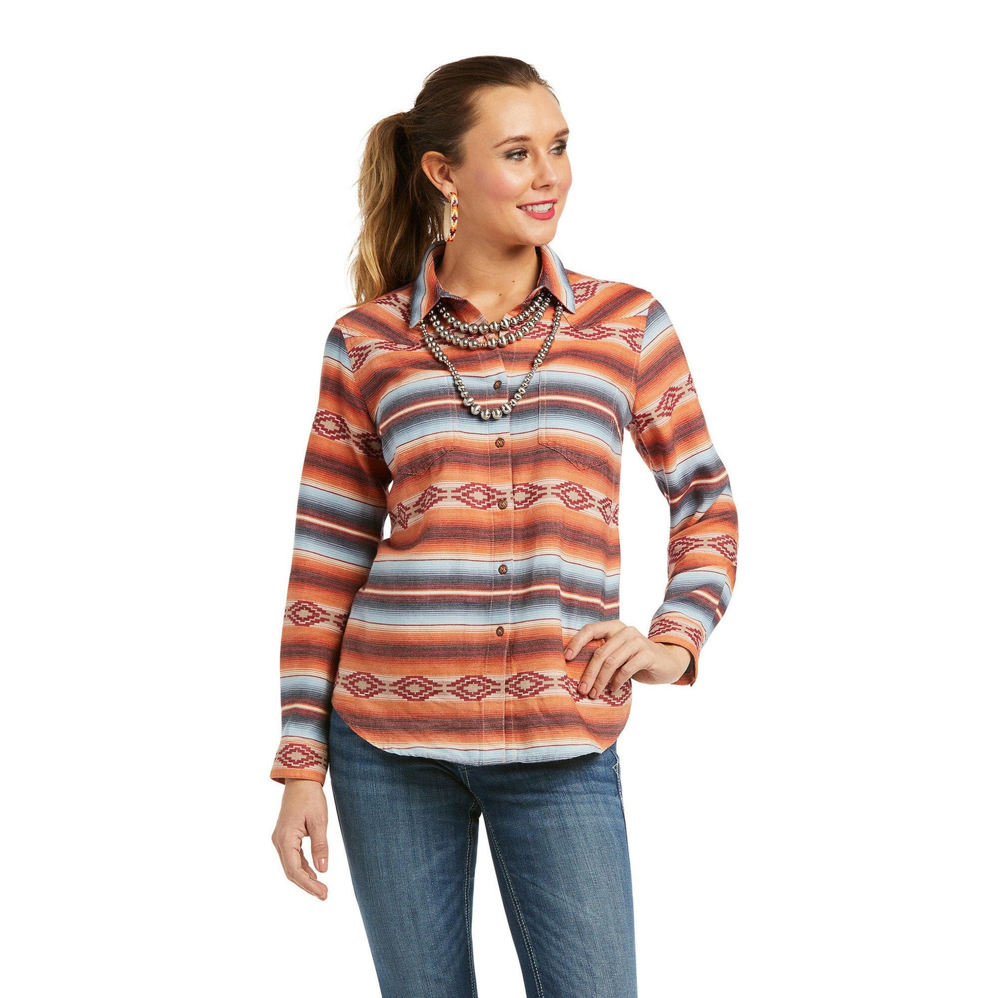 Ariat Ladies Billie Jean Serape Shirt C4 Size XL.