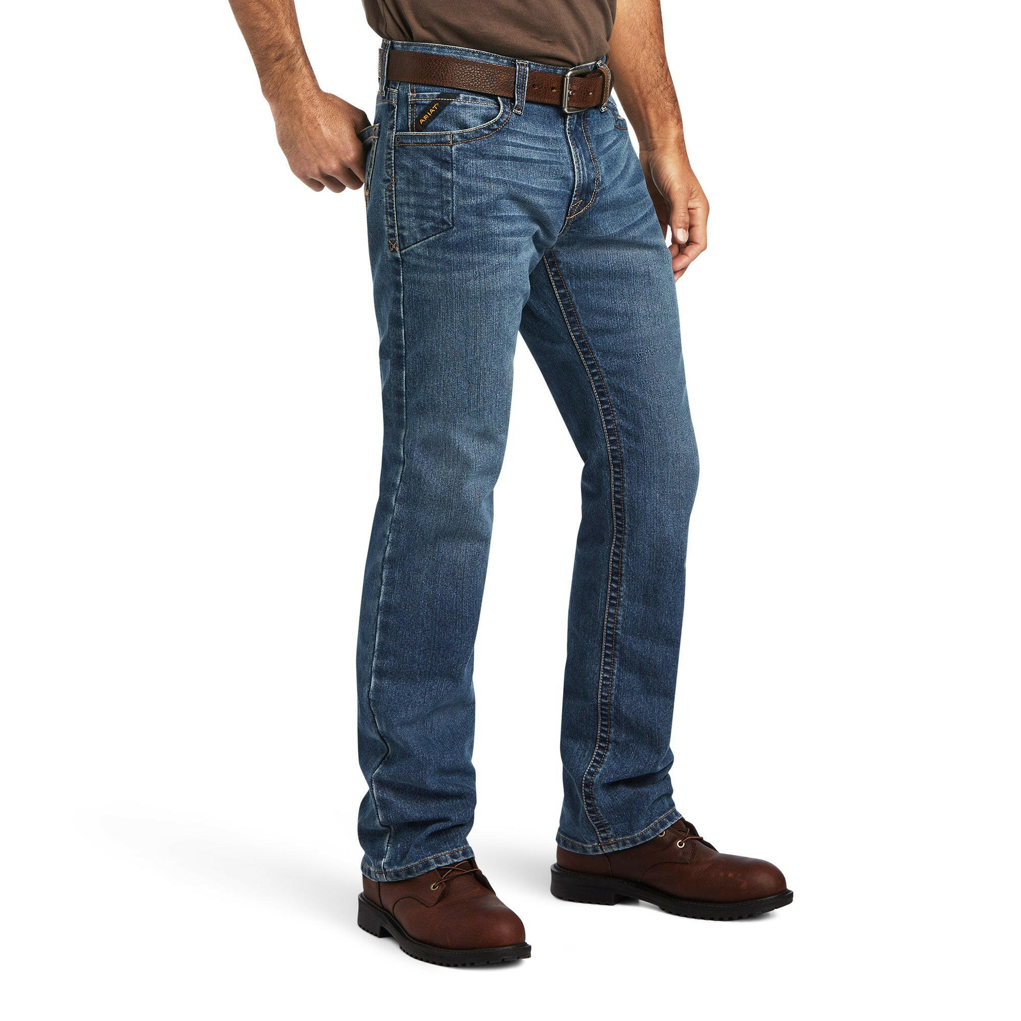 Ariat Men's Rebar M7 DuraStretch Edge Stackable Straight Leg Jean.