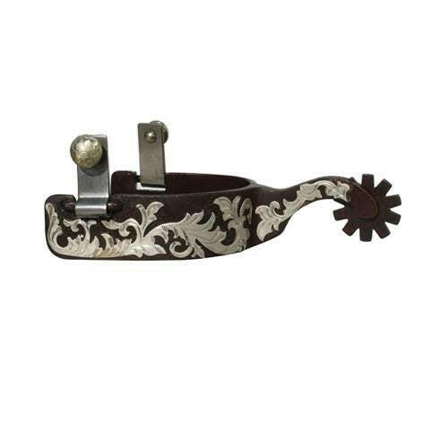 Bob Avila Silver Floral Medium Shank Spur.