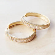 The Jewelry Junkie Indulgent Pave Gold Hoop Earrings 219CM