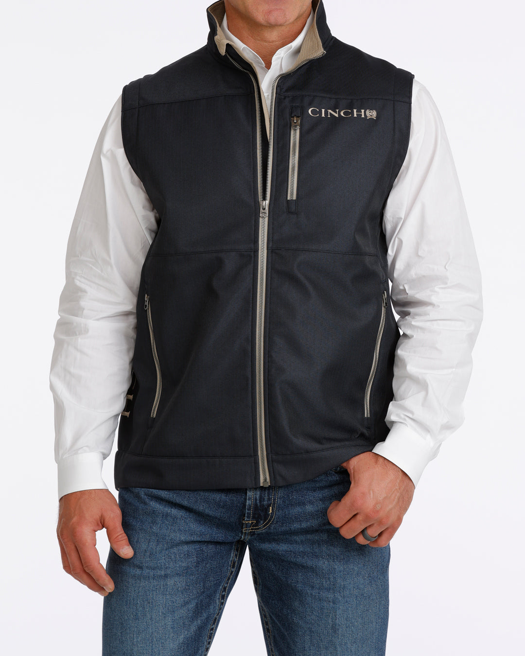 Cinch Mens Bonded Navy Vest MWV1515032.