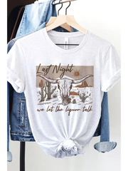 Colorbear Last Night We Let the Liquor Talk Tee