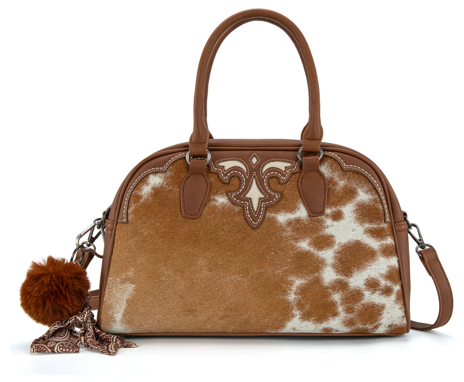 Trinity Ranch Brown Cowhide Crossbody TR202-S5110BR