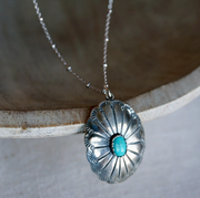 Sowell Jewelry Abeytu Turquoise Concho Necklace N1546