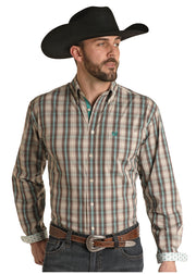 Rough Stock Men's Plaid Button Down Shirt RSMSODR0E7 C3