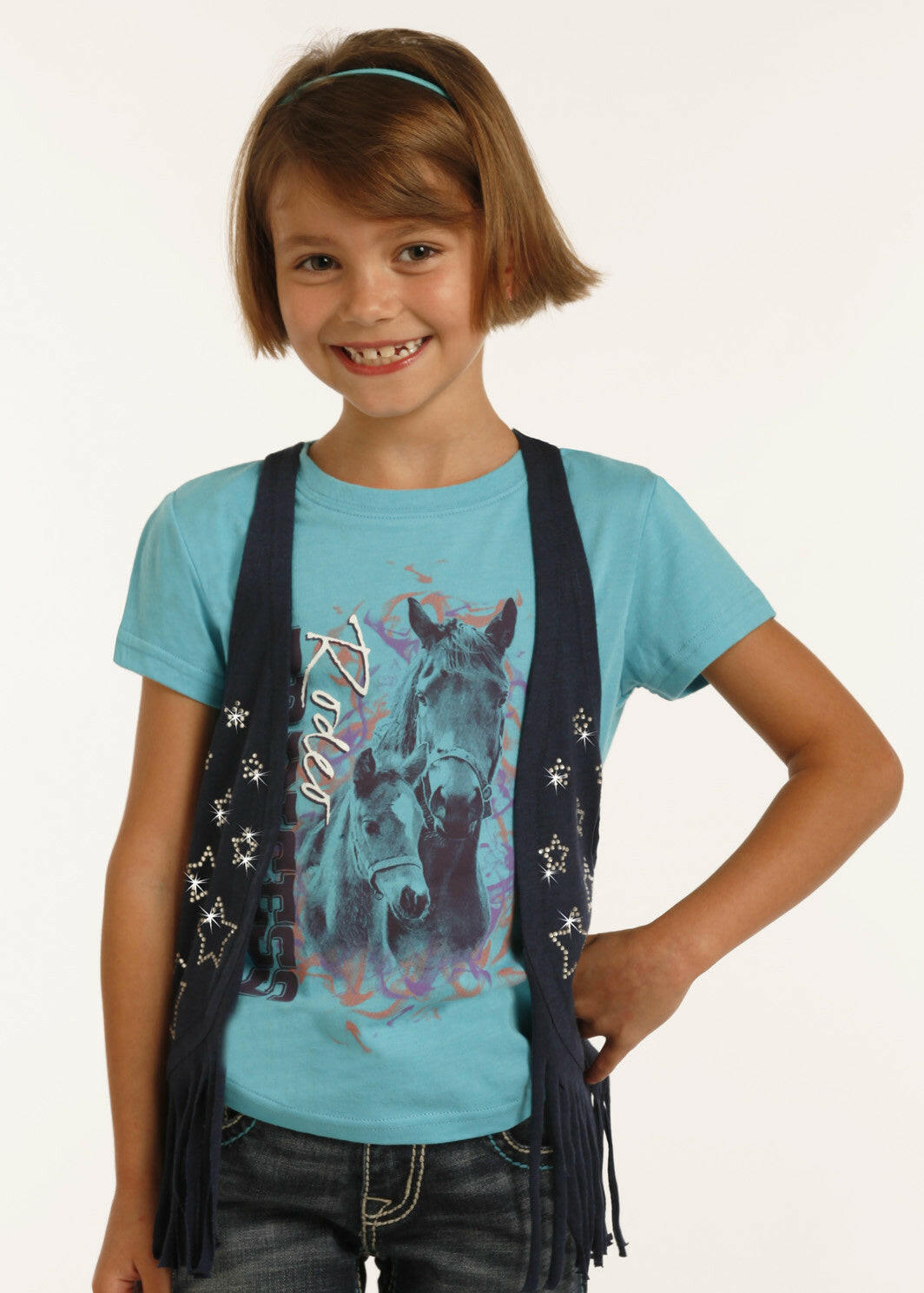 Girl's Rock & Roll Cowgirl Vest G3V2639 C4.
