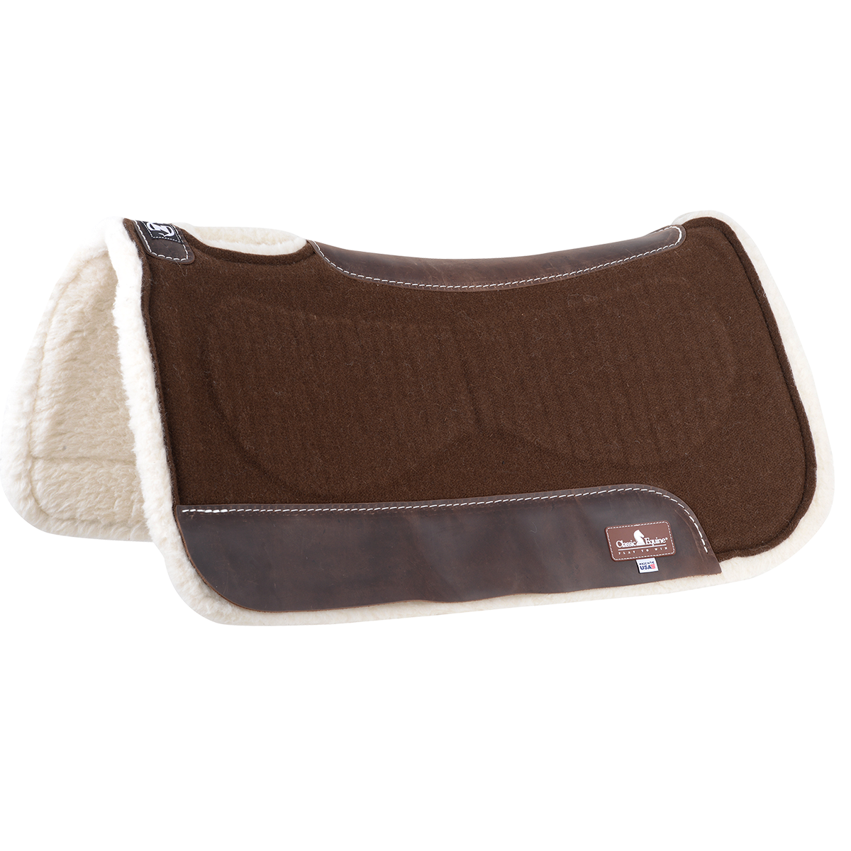 Classic Equine Zone Felt/ Fleece 1” Saddle Pad 31”X32”.
