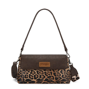 Wrangler Flap Shoulder Crossbody Bag Leopard/Coffee WG-HB-573-2003-LP-CF.