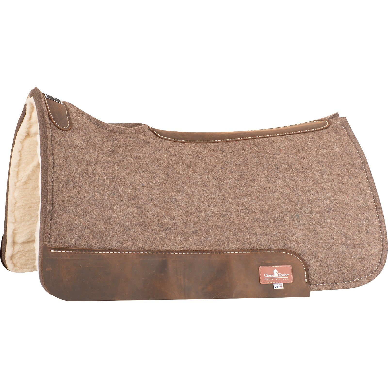 Classic Equine 1" Wool Felt 31"x32" Pad with Fleece Lining GFPF100C32