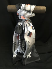 Wyoming Traders #12 Silver/ Peach Wild Rag