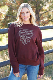 Cruel Girl Ladies Burgundy Sweatshirt CWK7500002