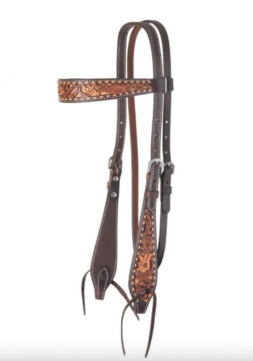 Reinsman Dusty Floral Browband Headstall 1019-12-SV.