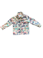 Shea Baby Infant/Toddler Girls Wild Buffalo Snap Shirt.