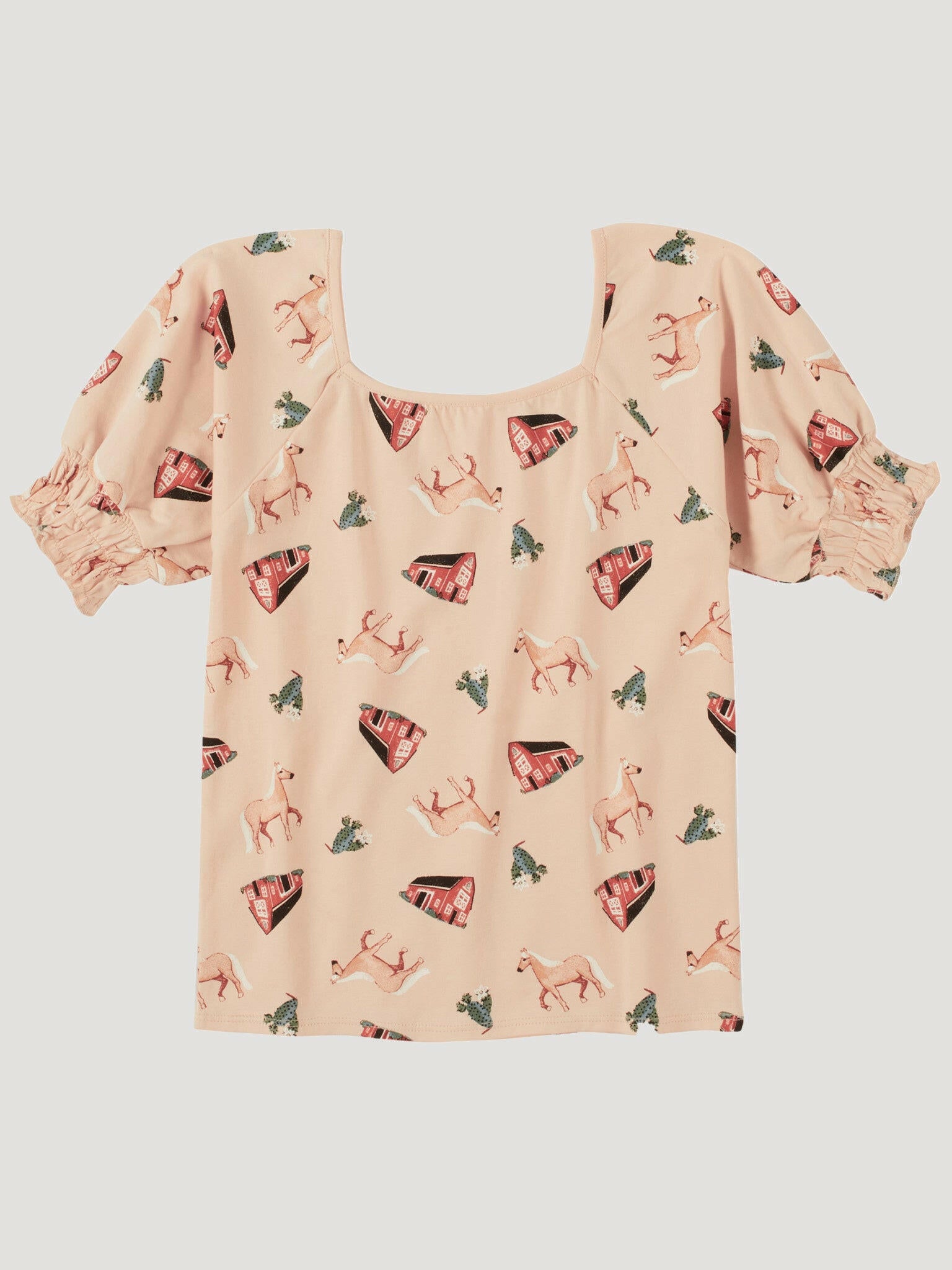 Wrangler Girl's Western Print Top.